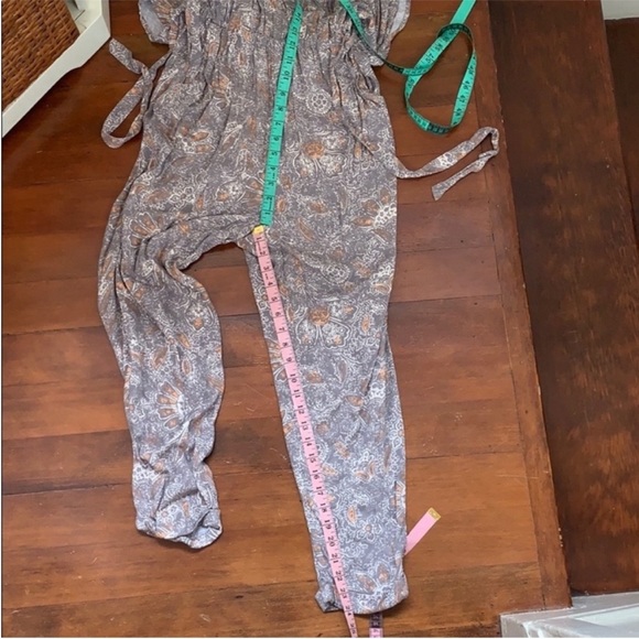 Like New Free People Universal Surplice Jumpsuit in Taupe EUC - Picture 7 of 8